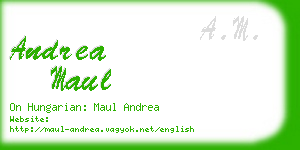 andrea maul business card